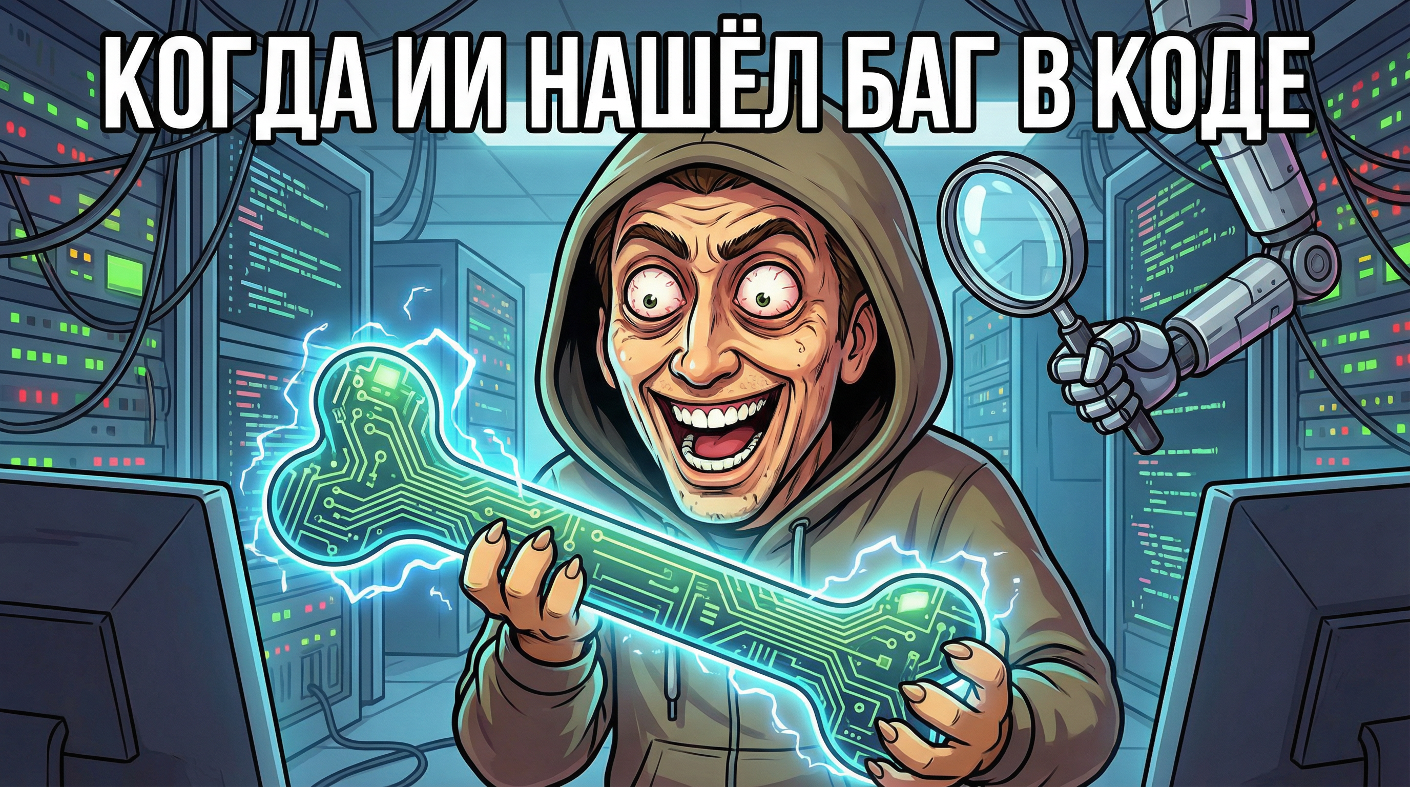 Пес радуется, что нашел кость