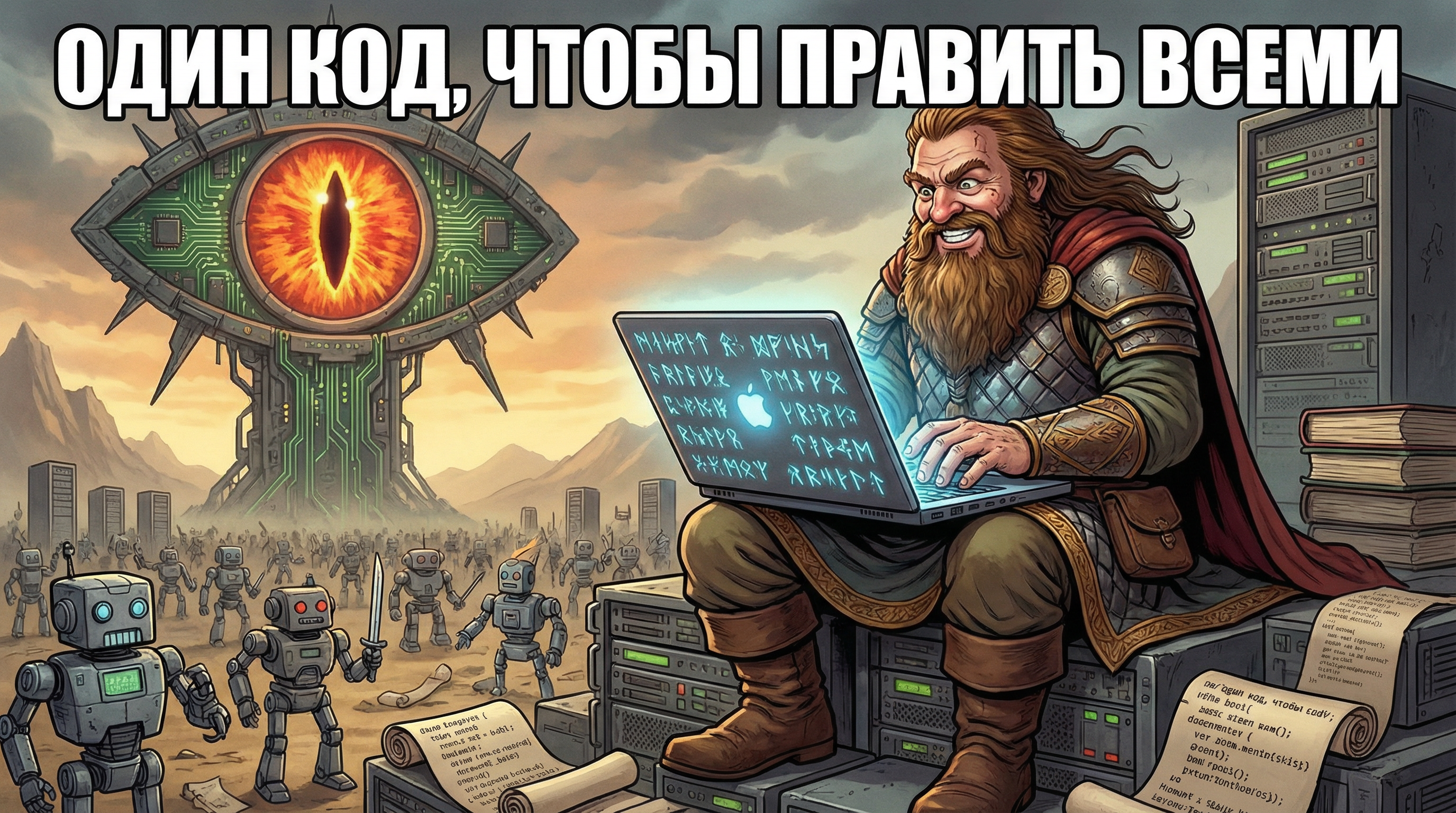 довольный человек печатает за компьютером